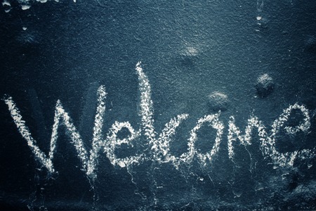 Welcome signboard in vintageの写真素材