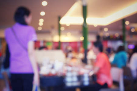 Blurred of restaurant at hotelの写真素材