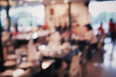 Blurred of restaurantの写真素材