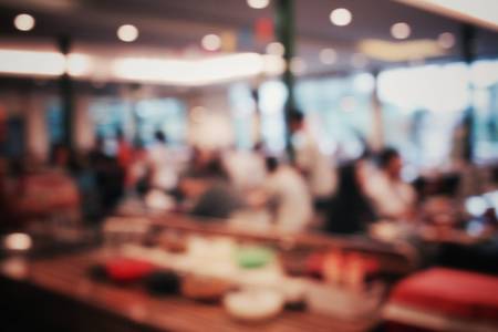 Blurred of restaurant at hotelの写真素材