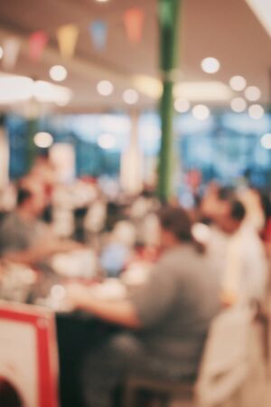 Blurred of restaurantの写真素材