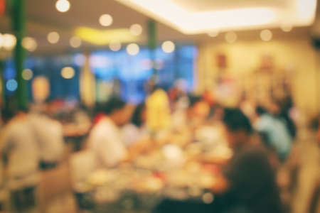 Blurred of restaurantの写真素材
