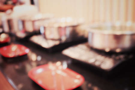 Blurred of restaurant at hotelの写真素材