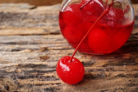 Cherries in syrupの写真素材