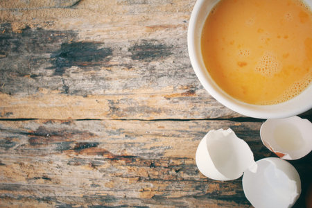 Eggs in a bowlの写真素材