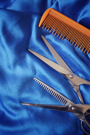 Hair cutting shears and comb