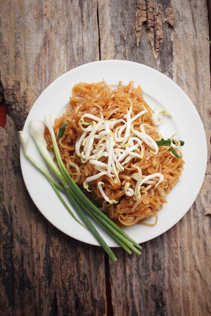 Pad thai make of fried rice noodlesの写真素材