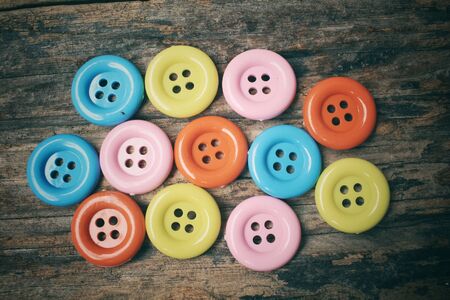 Colorful sewing buttonsの写真素材