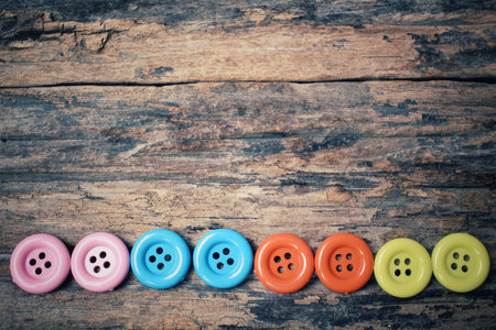 Colorful sewing buttonsの写真素材