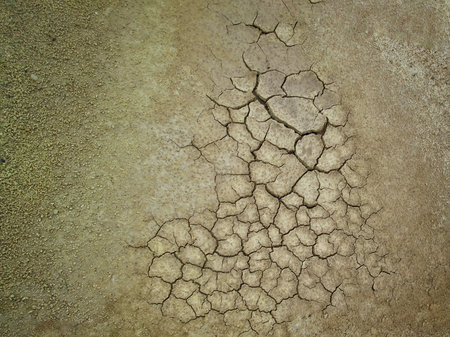 Cracked dry soilの写真素材
