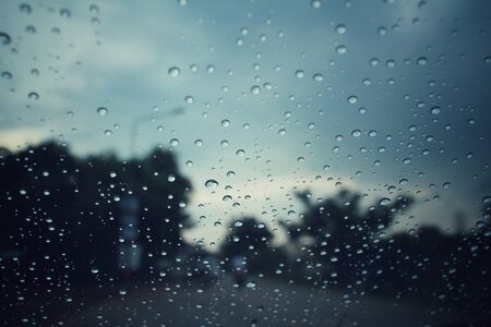 Water drop with roadの写真素材