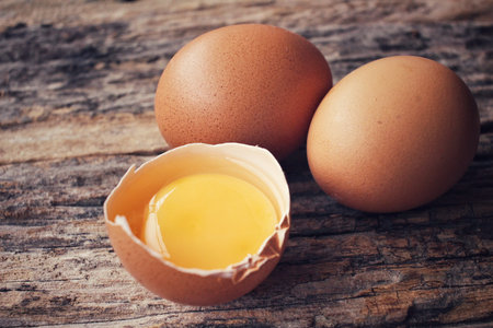 Raw eggs