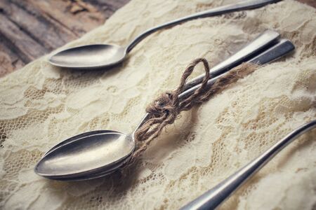 Vintage spoonsの写真素材