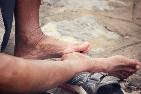 Feet of senior