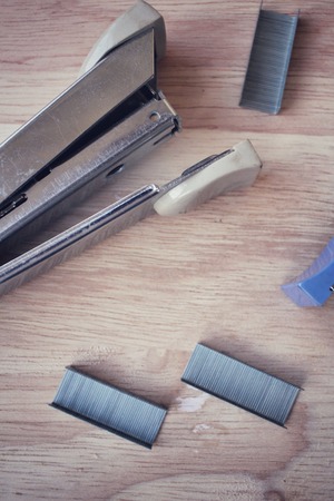 Stapler and staples.の写真素材