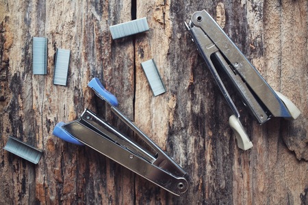 Stapler and staples.の写真素材
