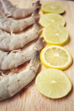 Raw shrimpの写真素材