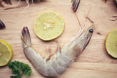 Raw shrimpの写真素材