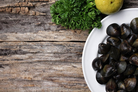 Raw clams.