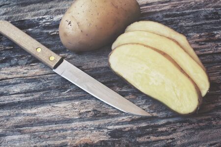 Fresh potatoesの写真素材