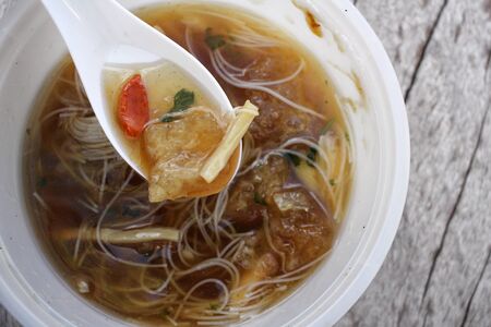 Chinese soup or fish maw soupの写真素材