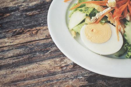 Salad with tofuの写真素材