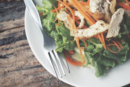 Salad with tofuの写真素材