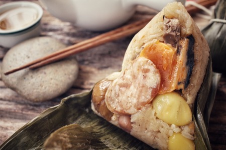 Zongzi - Chinese foodの写真素材
