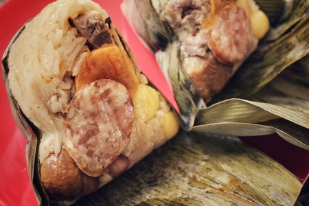 Zongzi - Chinese foodの写真素材