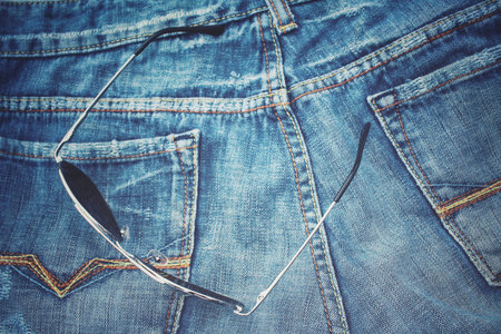 Glasses with jeans pocket