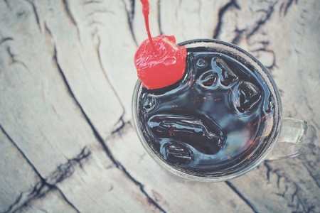 Cola with cherryの写真素材