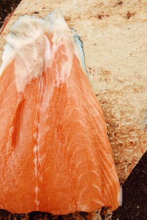 Fresh raw salmonの写真素材