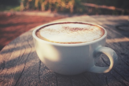 Coffee cup with shadowの写真素材