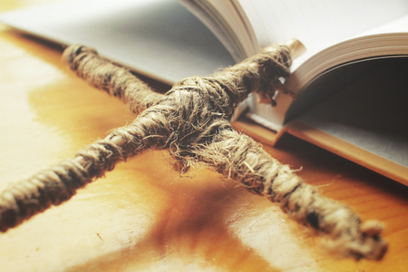 Book with crossの写真素材