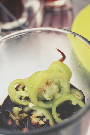 Sauce with chiliの写真素材