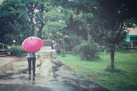 Umbrella in the rain