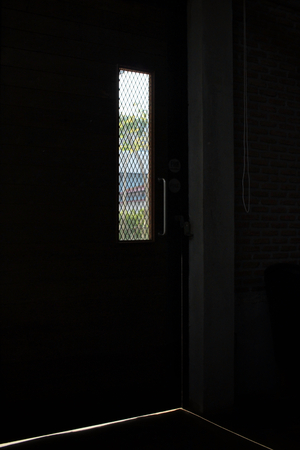 Door with shadowの写真素材