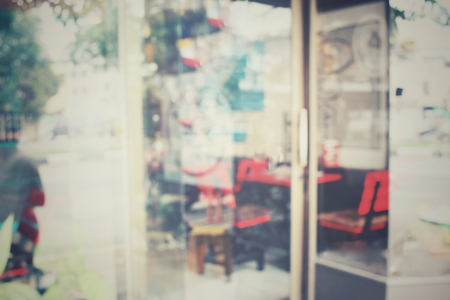 Blurred of restaurantの写真素材