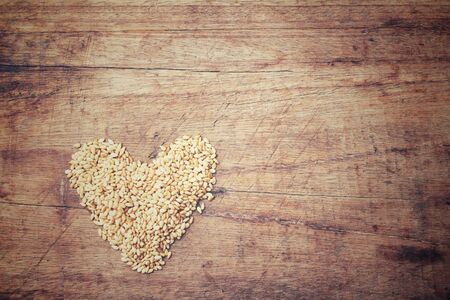 Heart of sesame seedsの写真素材