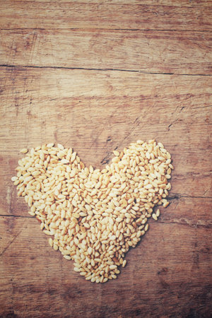 Heart of sesame seedsの写真素材