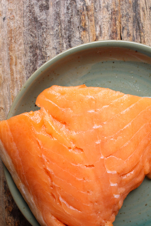 Fresh raw salmonの写真素材