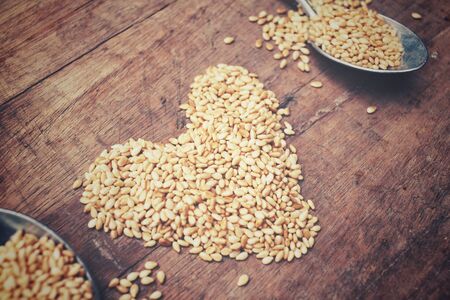 Heart of sesame seedsの写真素材