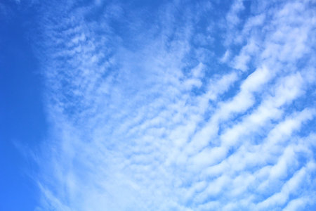Clouds on the blue sky.