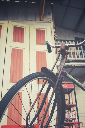 Vintage bicycle handlebar.の写真素材