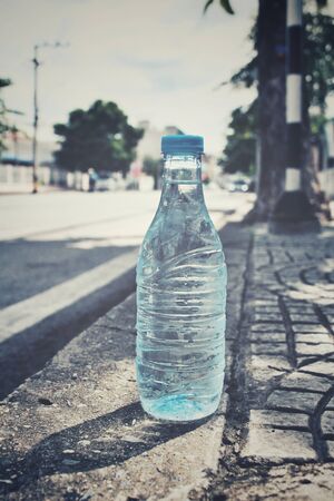 Drink water on the roadの写真素材