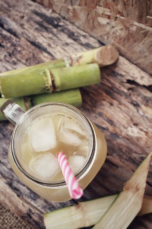 Drink of sugar cane.の写真素材