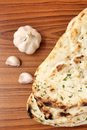 Indian naan breadの写真素材