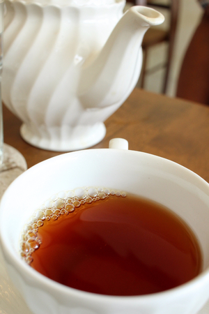 Tea pot with cupの写真素材