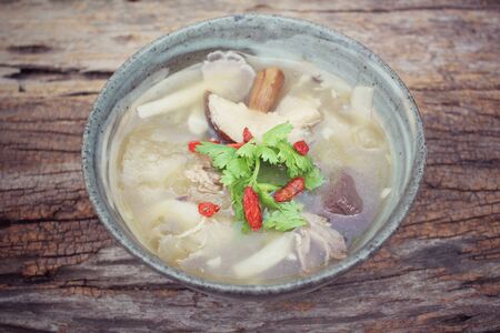 Chinese soup or fish maw soupの写真素材