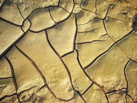 Cracked dry soilの写真素材